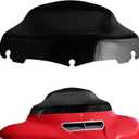 9" Wave Windshield Windscreen Compatible for 2014-2024 Harley Touring Street Glide/Electra Glide/Ultra Limited/Tri Glide FLHT FLHX FLHXS FLHTK - Black Motorcycle Front Wind Shield