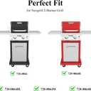 Hisencn Grill Parts for Nexgrill 2 Burner Nexgrill 720-0864 720-0864R Gas Grill Models, Porcelain Steel Heat Plate and Burner, Cast Iron Grill Grates