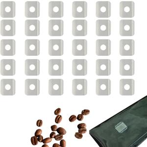 Airtight One-way Degassing Valve PE 30PCS/Set, CO2 Releasing Valves for Coffee Bag, Adhesive Patch Type Fermentation Exhaust Ventilation for Food Bag Packaging