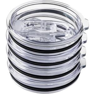 Silver Buffalo 4 Pack Replacement Lids for 40 Ounce Stainless Steel Tumbler