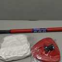 ANREKEYH Spin Mop Head, Base, Handle Replacement for OCeda Easy Wring Microfiber Spin Mops, 2 Microfiber Mop Refills, 1 Triangle Head Cover and 3058in Handle Set Combo (White(1 Tank System))