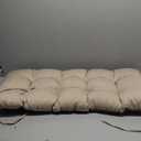 Bench Cushion for Indoor Furniture 46.5 x 19 inch Rectangle Bench Seat Cushion for Bay Window Entryway Bench Thick Textured Chair Cushion with Non-Slip Backing 1 Pack, Beige