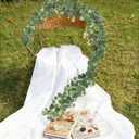 5.9 feet Faux Eucalyptus Greenery Garland Vines for Table Wedding Backdrop Arch Wall Party Mantle Festival Decor,Faux Eucalyptus Wreaths