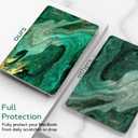 B BELK Compatible with MacBook Air 13 inch Case 2021 2020 2019 2018 M1 A2337 A2179 A1932 Touch ID, Plastic Hard Shell+2 Keyboard Cover+Screen Protector for MacBook Air 13.3 inch Case, Green Marble