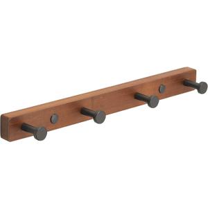 Wooden Wall Mounted Hangers, Natural Wooden Hooks with Multiple Columns, Hangers and hat Racks for Hanging Jackets, Towels, Wallets, and Robes (black4)