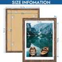 Hongkee 12x16 Picture Frame Set of 4, 12 x 16 Rustic Brown Wood(Mat 11x14), 12X16 in