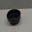 NDS 451 HDPE Corrugated Adapter for Spigot X 4 inch Corrugated Hub Connections, for use with 4 inch Drain Pipes & Fittings, Black