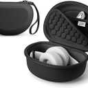 Hard Case for Beats Solo 4/Solo 3/Studio Pro/Studio3 On-Ear Headphones, Universal Portable Travel Organizer Bag with Honeycomb Lid Protection (Black)