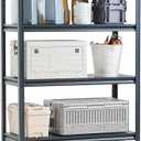 VEVOR Storage Shelves, 2000 lbs, 5 Tier Garage Storage Shelving, 18" D x 40" W x 72" H Adjustable Metal Shelves for Garage Shelves Utility Rack Shelf, Ideal for Kitchen, Warehouse, Basement, Black