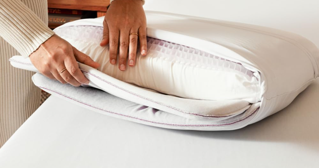 Purple DreamLayer Pillow - King Size, Multi-Layered GelFlex Grid & MicroAir Foam for Support & Pressure Relief - Customizable Height with Removable Foam Booster Layers