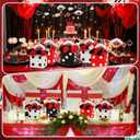 WinnerWhy 8 Sets Casino Party Decorations Poker Theme Table Centerpieces Party Toppers with Red Black Flowers Dice Box Poker Cutouts and Sticks for Casino Night Decor Birthday