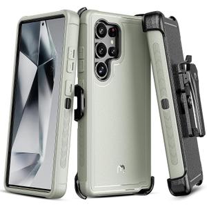 M MYBAT PRO Maverick Series for Samsung Galaxy S25 Ultra Case with Belt Clip Holster, 6.9 inch, Heavy Duty Military Grade Drop Protective Case w 360 Rotating Stand (No Screen Protector)