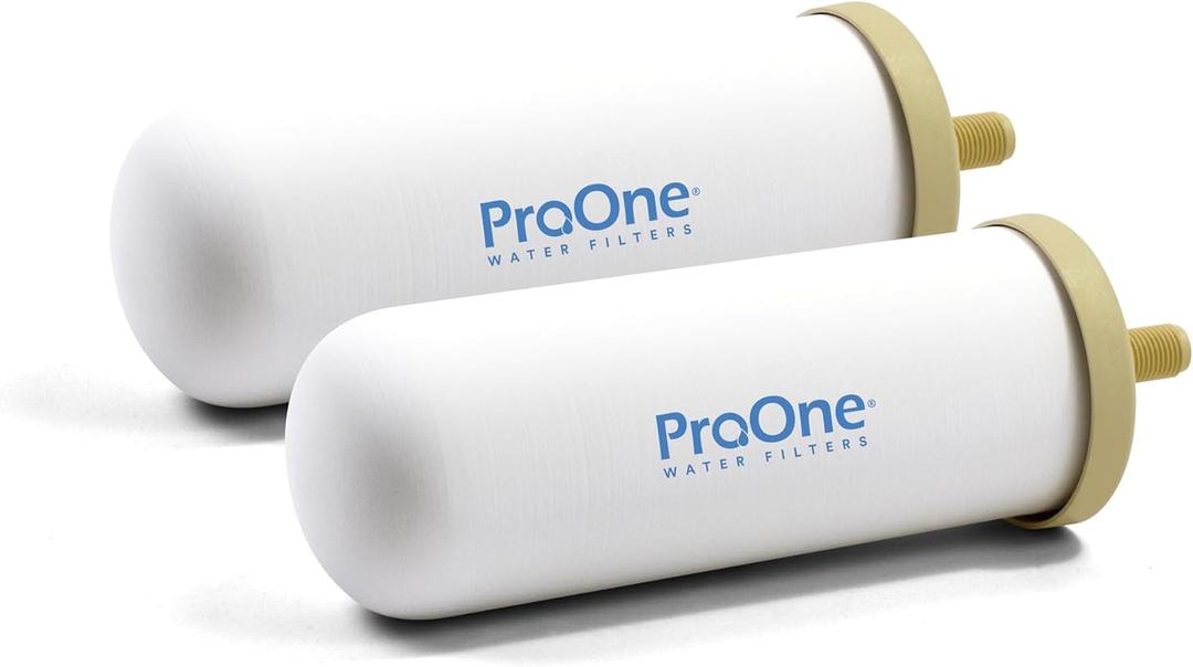 ProOne 7-Inch Gravity Water Filter Replacement G-Series 2-Pack - Universally Compatible with Gravity Water Filter Systems - NSF/ANSI Certified to Reduce Lead, Reduce Microplastics, & Total PFAS