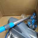 Cordless Pool Vacuum for Above Ground Pool with Telescopic Pole, 18.5 GPM Powerful Suction, Upgraded 60 Mins Runtime, Rechargeable Handheld Pool Cleaner with 2 Brush Heads for Inground Pools