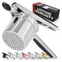 PriorityChef Large 15oz Potato Ricer, Heavy Duty Stainless Steel Potato Masher and Ricer Kitchen Tool, Press and Mash Kitchen Gadget For Perfect Mashed Potatoes - Everytime