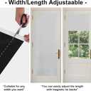 RYB HOME Full Blackout Cordless Roller Shades Cuttable for Window and Door with 2 Magnetic Tie Backs, No Drill Privacy Blinds with Customizable Width for Bedroom, Greyish White, W36xL72, 1 Panel