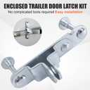 GDW Cargo Trailer Door Latch Hasp Keeper for Ramp Padlock Race Bar Lock Handle Enclosed Car Hauler (Trailer Door Hasp 2pack +Screws 4+Nuts 4)