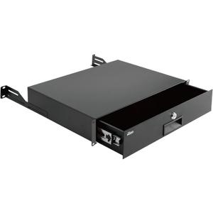 Tecmojo 2U Rack Drawer,Rack Mount Drawer for 19in Network Equipment/Server/AV Rack or Cabinet Enclosure,Sliding and Lockable Server Rack Drawer - Load-Bearing 44lb (20kg),with Cable Management Holes