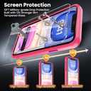 2 x DEERLAMN Magnetic Matte Case for iPhone 11 with Screen Protector, [Compatible with MagSafe][Military Grade Drop Protection] Slim Translucent Shockproof Protective Phone Cover, Hot Pink