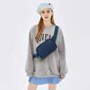 Fanny Pack Crossbody Bag for Women and Men, Belt Bag for Hiking Bum Bag with Adjustable Strap,Casual Cell Phone Pouch?Waist pack for Running Workout Sports Travel Blue