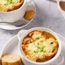 DELLING Soup Bowls with Handles Set of 6, 24 Oz Ceramic French Onion Soup Crocks Oven Safe - Large Soup Mugs for Chili Stew Cereal, Microwave Dishwasher Safe, White