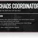 Chaos Coordinator Metal Wall Sign  8x12 Inch Funny Office Decor Tin Plaque for Manager & Boss Gifts, Humorous Work Quote Coworker Team Leader Decorations (D03)
