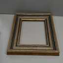 Vintage Canvas Frame for 5x7 Art Prints Oil Paintings, 2.4" Extra Wide Ornate Open Back Wall Picture Frames for Landscape Family Animal Memorial Portraits, No Cover & Back (Rustic Blue)