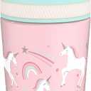 Zak Designs Kelso Toddler Cups For Travel or At Home, 12oz Vacuum Insulated Stainless Steel Sippy Cup With Leak-Proof Design is Perfect For Kids (Fanciful Unicorn)