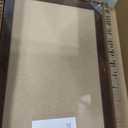 DOLLAR BOSS Narrow Linen Bulletin Board 36"x12" Long Cork Board, Brown