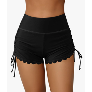 ATTRACO Women Swim Shorts High Waisted Swimsuit Shorts Swim Bottom Board Shorts L