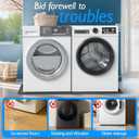 Washing Machine Drain Pan Silicone mat,Large 53.5" X 26.8" Non-Slip Waterproof Washer Drip Tray,Raised Edge Drip Mat for Under Dryer or Washer, Anti-Vibration,Floor Leak Protector for Laundry Room