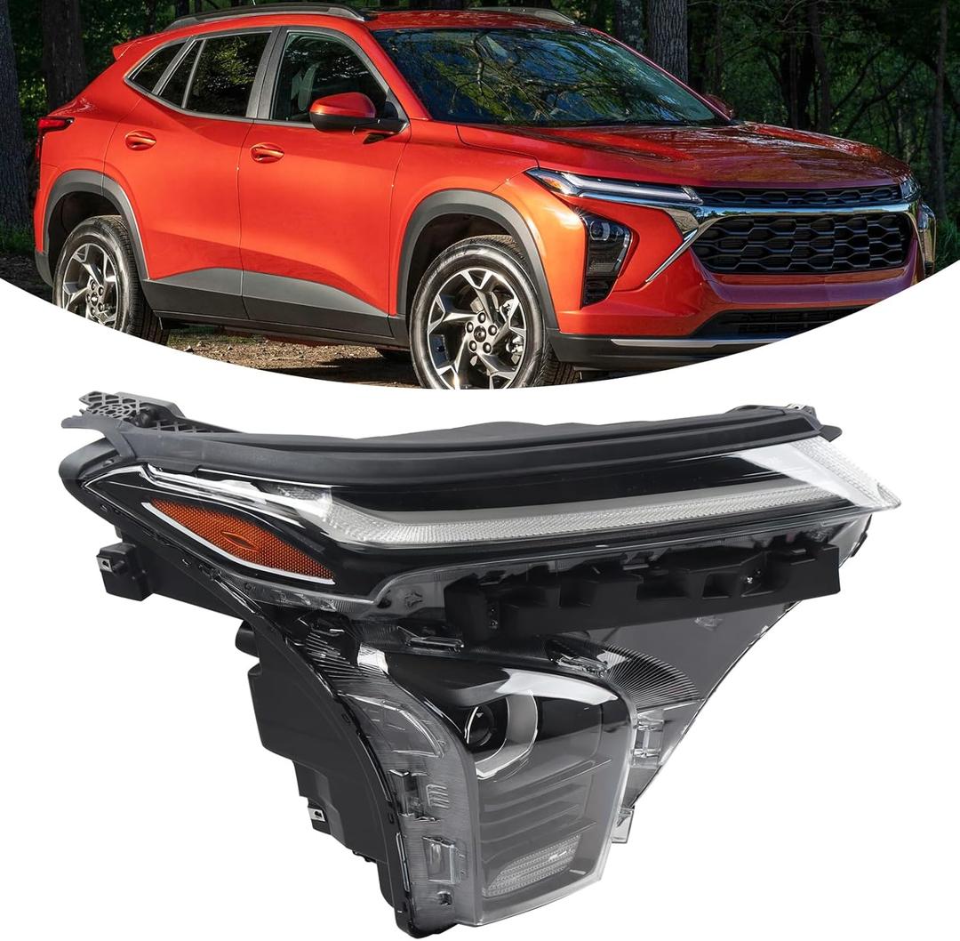 RH LED DRL Projector Headlights Assembly Compatible with 2024-2025 Chevy Trax LT/2RS/Activ Headlamp Right Passenger Side 42876953