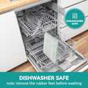 Murrey Home Glass Cutting Board Set for Kitchen Counter, Tempered Glass Chopping Boards Dishwasher Safe, Small Marble Countertop Tray, 16"x12"x2PC