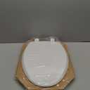 Mayfair Cassel slow close toilet seat, easy clean non-slip premium wood seat, install, made in USA, elongated, white