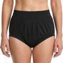AQX Adult Diaper Cover for Incontinence, Waterproof Plastic Pants, 4XL, Bla