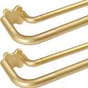 2 Pack Gold Wrap Around Double Curtain Rods Set, USFOOK Blackout Curtain Rods for Windows 48 to 84 Inch, 6/8 Inch Room Darkening Curtain Rod 32 to 86 Inch, Decorative Drapery Rods for Home