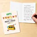4 x jijAcraft Funny Taco Fathers Day Card for Husband from Wife,5 x 7 Inch Happy Fathers Day Greeting Card with red Envelope, Cute Romantic Fathers Day Gift for Him
