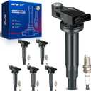 KAX 6-Pack Ignition Coils and Double Iridium Spark Plug Set for Toyota 2000-2006 Sienna, 2004-2010 Highlander 3.3L, 2000-2004 Avalon, Lexus 2004-2006 RX330/ES330, 1999-2003 RX300, ES300, Solara, UF267