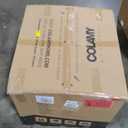 9-Piece Rectangular Dining Table Set for 8, 63" Industrial Kitchen Table with 8 Tufted Parsons Dinner Chairs for Dining Room, Kitchen, Living Room, Brown+Beige