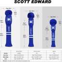 Scott Edward Golf Headcovers for Woods Set of 3 Fits Well Driver(460cc) Fairway Wood and Hybrid(UT),Beautiful and Interesting Patterns