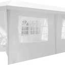 Canopy 10'x30' Party Tent Heavy Duty Outdoor Gazebo Wedding Party Tent with 8 Removable Sidewalls Waterproof UV Resistant for Wedding Camping Shelter BBQ,White