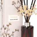 Folkulture Reed Diffusers for Decorations | Scent for Home with 5 Diffuser Sticks | Bathroom Decor Set and Dresser Decor for Homes | Aroma Diffuser Gifts for her | Linen Breeze (5.07 fl oz)