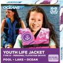 Oceans 7 US Coast Guard Approved Life Jacket for Infant, Kids, Youth,  Type II & III Vest, Personal Flotation Device (Pink/Berry: 50-90 lbs)