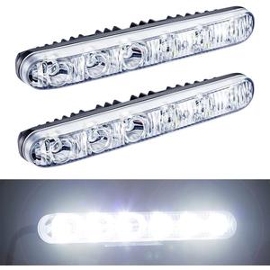 Auto 2PCS Fit 6 LED High Power LED Daytime Running Lights Driving Lamp Universal Fit LED Car Fog Light (White)