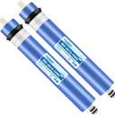 2 Pack 150GPD RO Membrane,2012-150G Reverse Osmosis Membrane Replacement Water Filter,for Under Sink Home Drinking RO Water Purifier System