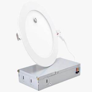 6" LED Dimmable Downlight with 90-Min Emergency Battery Backup, 12W, 5 CCT Selectable 2700K-5000K, Ultra-Slim Recessed Light, 1080 Lumens, 80 CRI | UL/ETL/IC/Damp Rated, Energy Star, 1 Pack