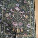 Vintage Floral Small 2x3 Rugs for Entryway, Washable Area Rug for Entrance,Non-Slip and Low Pile Thin Throw Carpet for Kitchen Floor, Front Door Indoor Door Mat, Bathroom, Bedroom Bedside, Beige Red (Deep Green)