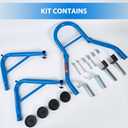 Motorcycle Stand 850LB Sport Bike Rear Wheel Lift Swingarm Paddock Stands Blue, U+L