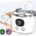 Automatic Electric Nail Clipper with LED Light, Quiet 2-Speed Nail Trimmer and File for Family Use
