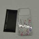 ilnehc for iPhone 17 Pro Case,[2 in 1] with Screen Protector & Camera Lens Protector,Flower Pattern Design, Clear Soft Shockproof Slim Floral Phone Cover for Women Girls 2025 6.3"(Blooming Flowerets)